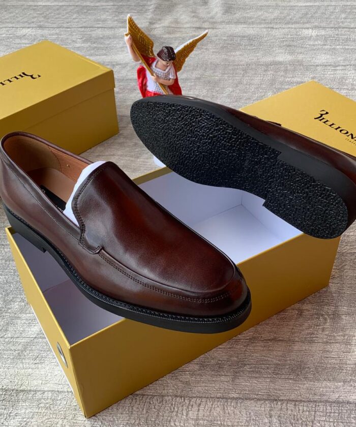 Billionaire Italian Couture Men’s Brown Leather Loafers