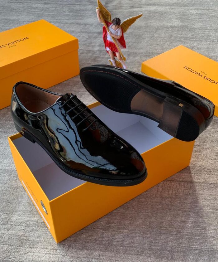 Men’s Glossy Black Patent Leather Shoes – Premium Luxury Designer Footwear