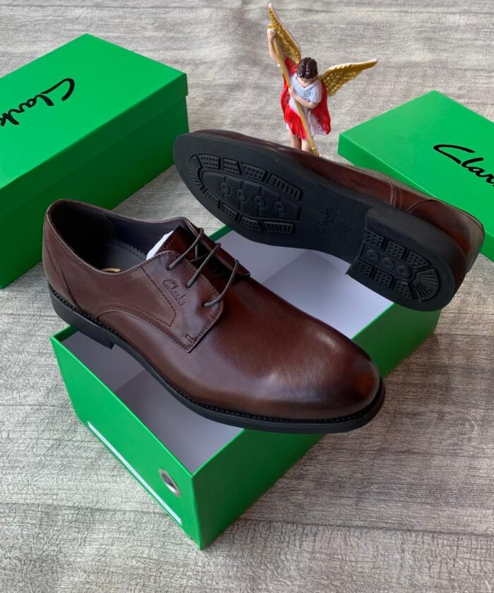 Clarks Exotic Men’s Brown Leather Corporate Shoes