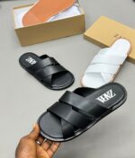 Zara Minimalist Black Cross-Strap Sandals