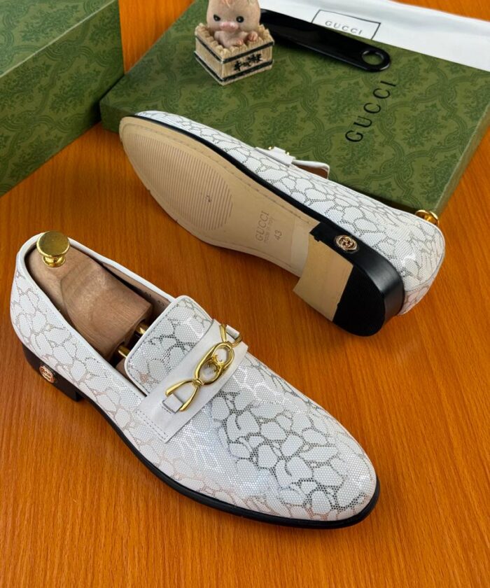 White Leather Loafers