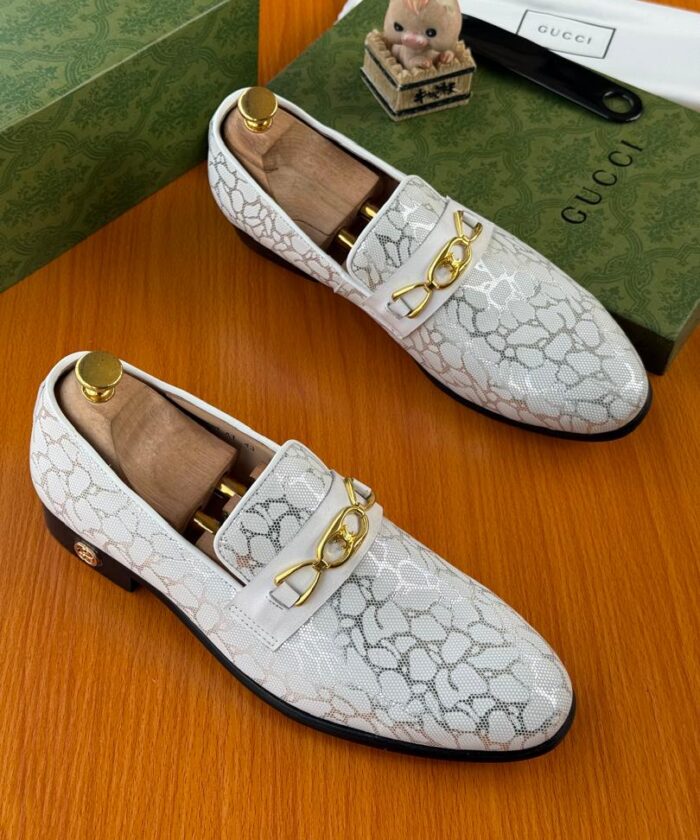 White Leather Loafers