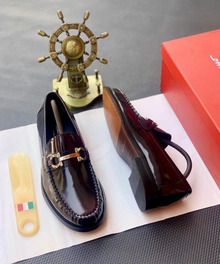 Wine Patent Leather Loafers