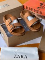 Zara Brown Suede Sandals