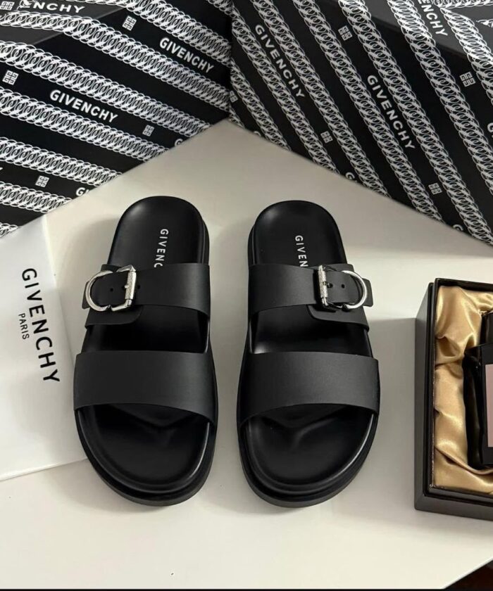 Black Double Strap Sandals
