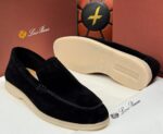 Loro Piana Summer Walk Beige Suede Loafers