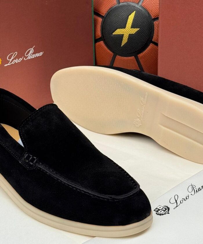 Loro Piana Summer Walk Beige Suede Loafers