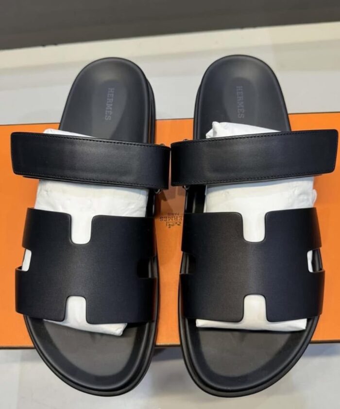 Luxury Designer Slides with Adjustable Velcro Strap