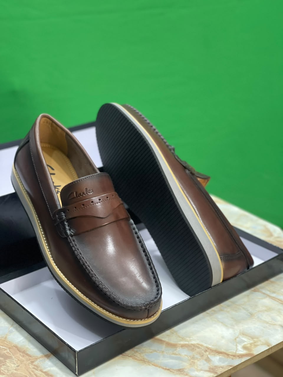 Men’s Slip-On Shoes with Two-Tone Platform Sole Men’s Slip-On Shoes with Two-Tone Platform Sole