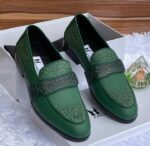 Moreschi Arctic White Textured Leather Penny Loafers - Image 2