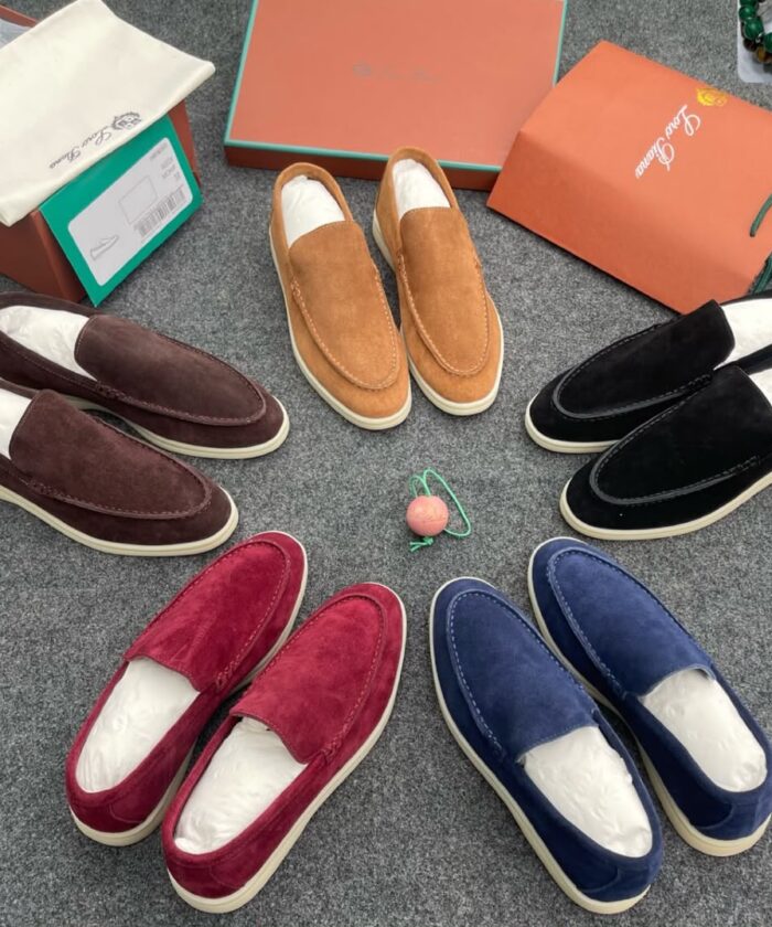 Summer Walk Blue Suede Loafers