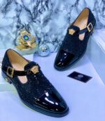 White Rhinestone Embellished Mens Loafers Luxury Shoes