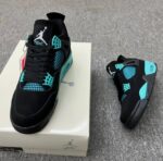 Air Jordan 4 Retro Tiffany Blue Thunder Black Suede Turquoise Sneakers