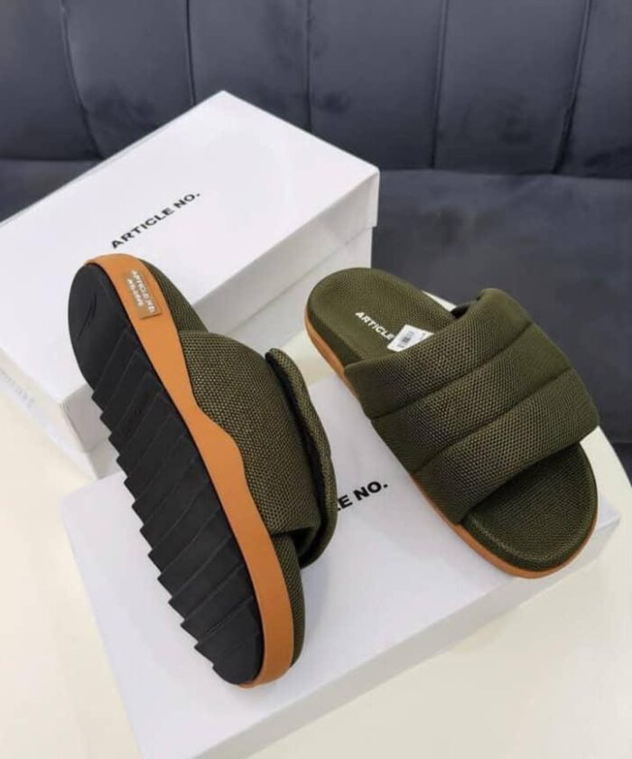 Article Padded Olive Green Slide Sandals