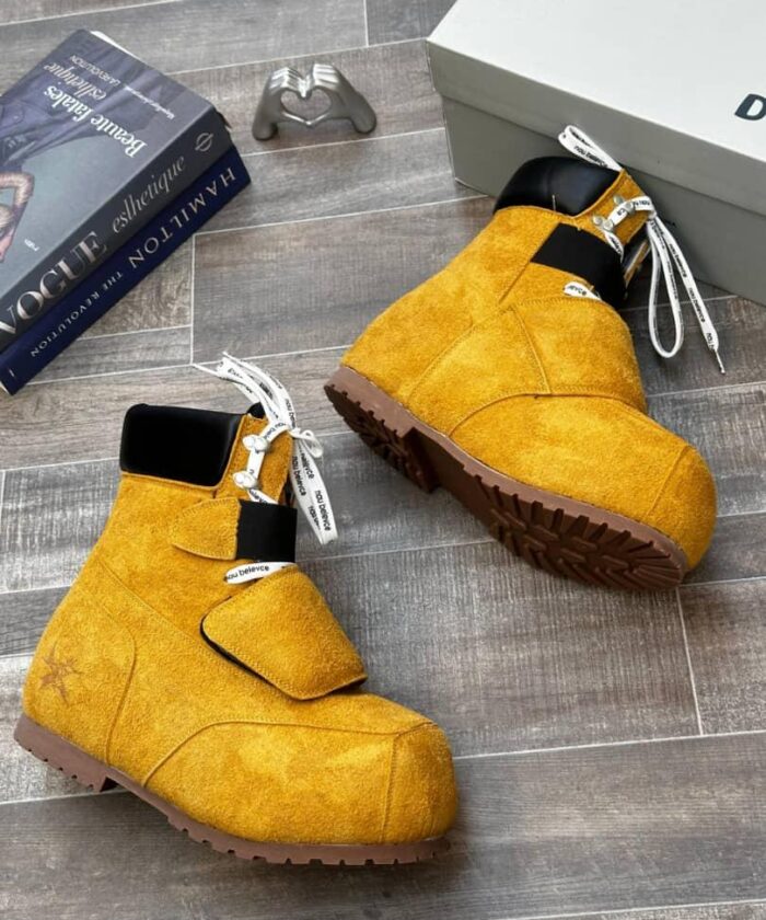 Black8mob FVVO Yellow Cowhide Ski Boots