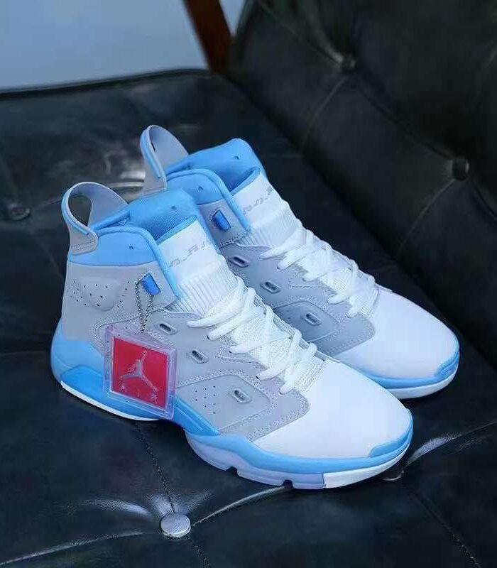 Jordan 6 Rings White Grey University Blue Basketball Sneakers