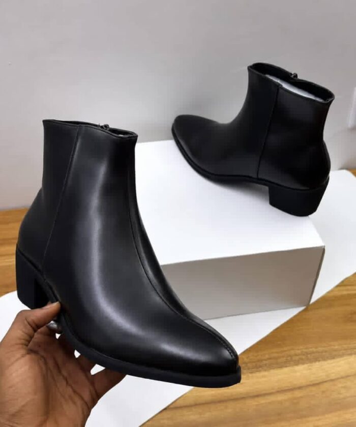 Mens Heeled Leather Lined Ankle Boots