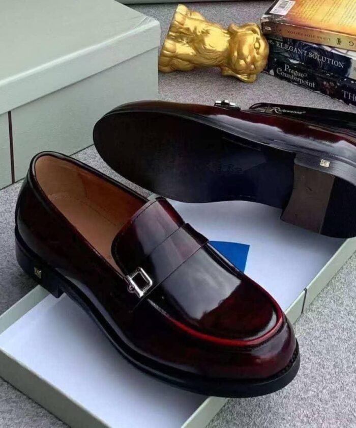 Richwanaz Wine Executive Leather Loafers