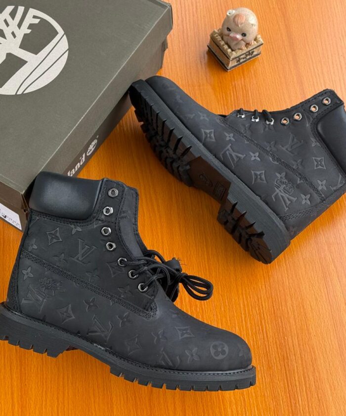 Black 6 Inch Monogram Ankle Boots