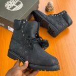Black 6 Inch Monogram Ankle Boots