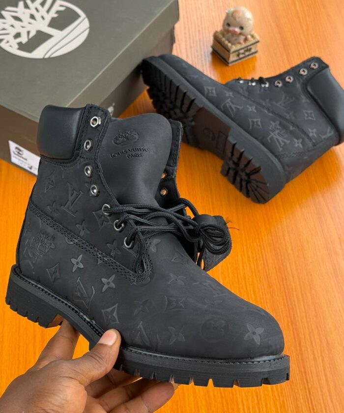 Black 6 Inch Monogram Ankle Boots