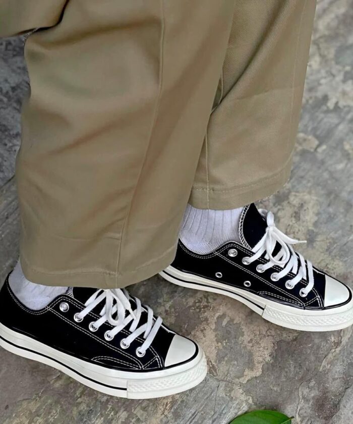 Converse Chuck 70 Blue Denim Patchwork Low Top Sneakers