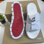 Dhabubizz Black Leather Logo Plaque Sandals - Image 2