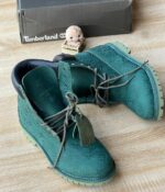 Green Monogram Embossed Collaborative Boots