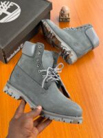 Grey Waterproof Boots Camo Sole Accent