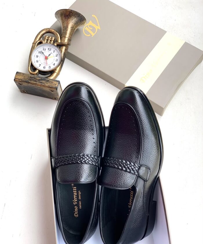 Black Dino Verratti Leather Loafers