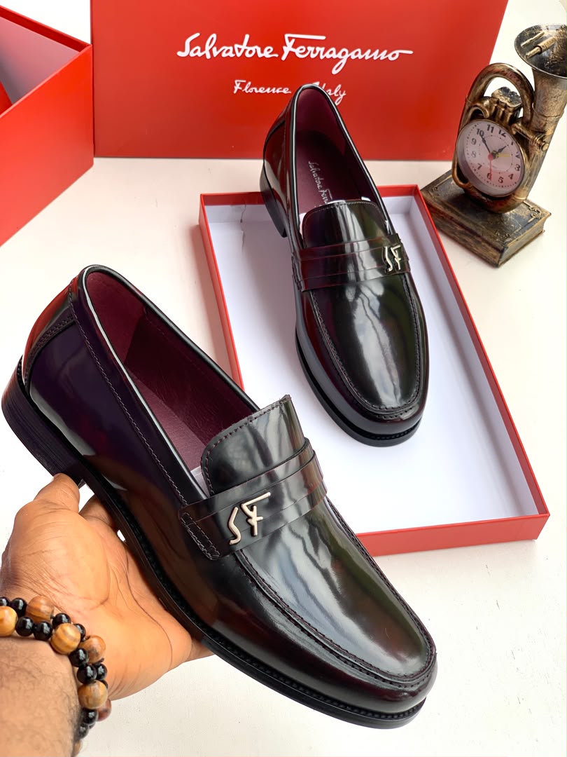 Black Patent Leather SF Buckle Loafers Black Patent Leather SF Buckle Loafers