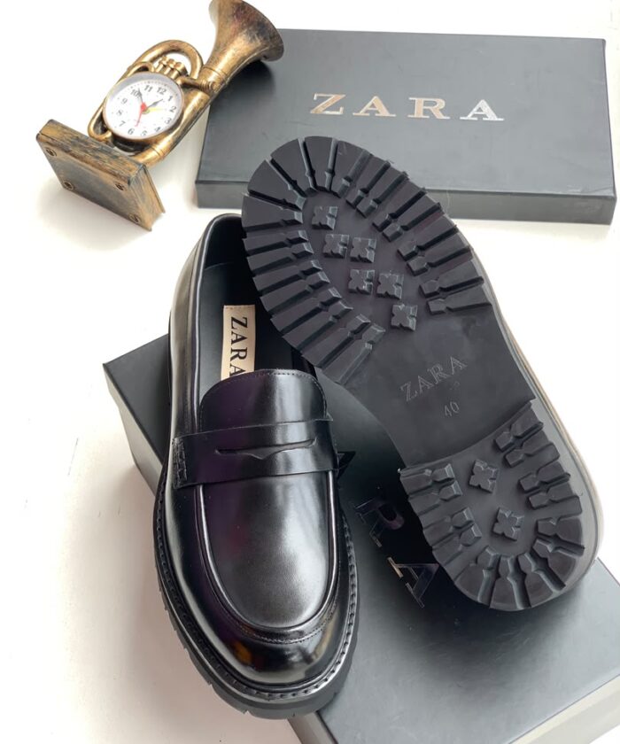 Black Zara Penny Loafers