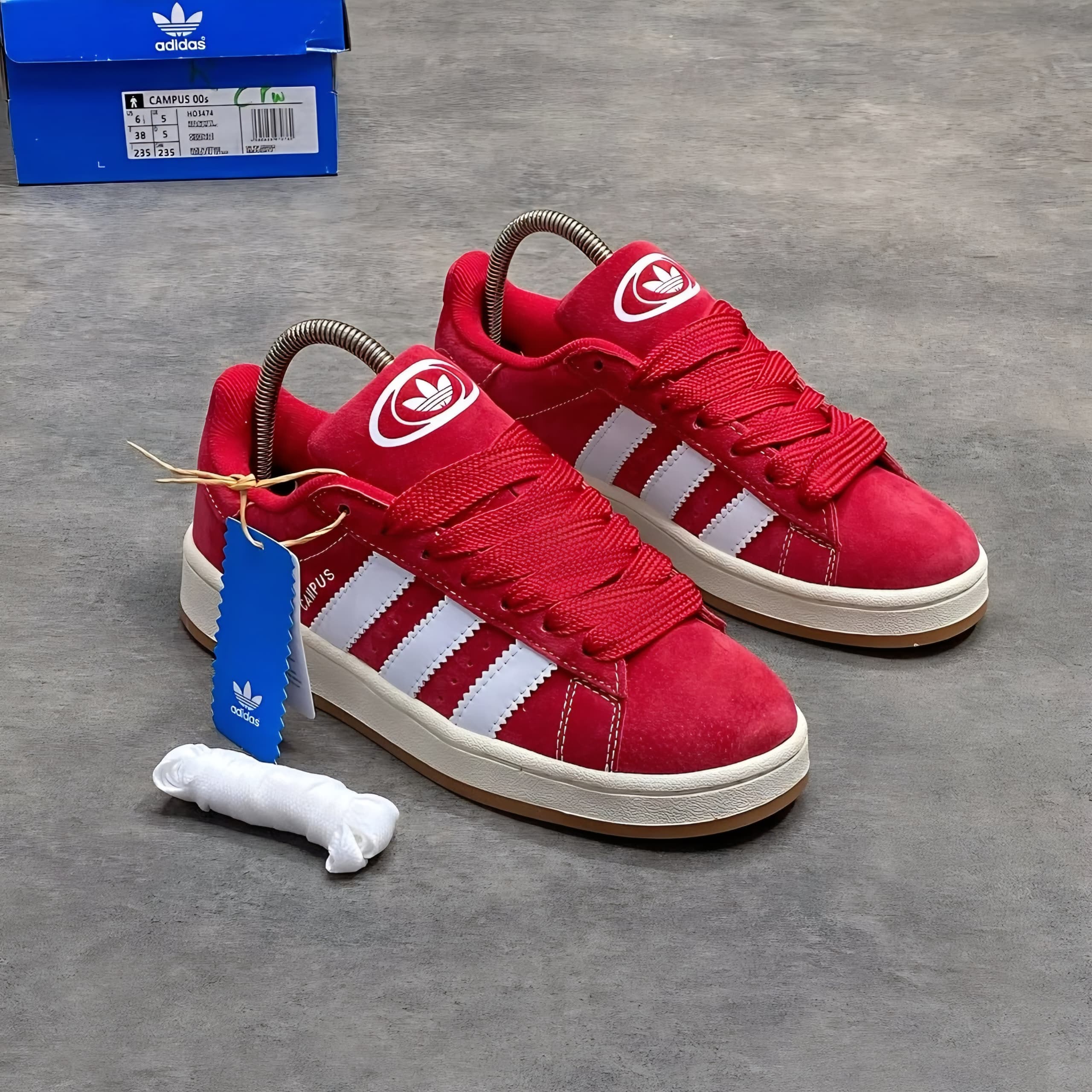 Campus 00s Better Scarlet Cloud White Off White Sneakers Campus 00s Better Scarlet Cloud White Off White Sneakers
