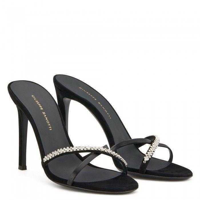Giuseppe Zanotti Miria Black Crystal Embellished High Heel