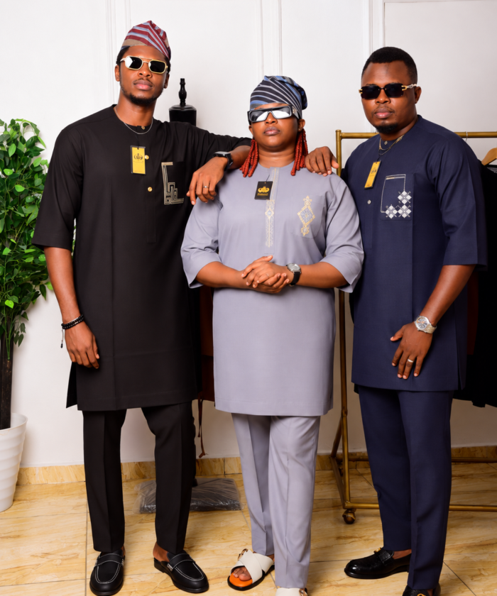 West African Trio in Coordinated Kaftans